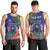 Personalised United States And Cook Islands Men Tank Top USA Eagle Mix Polynesian Pattern