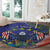 Personalised United States And Cook Islands Round Carpet USA Eagle Mix Polynesian Pattern