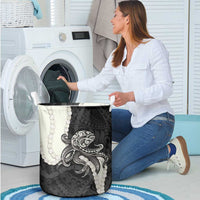Black Polynesia Tribal Octopus Tattoo Laundry Basket Pikake Lei Polynesian Pattern LT14 - Polynesian Pride