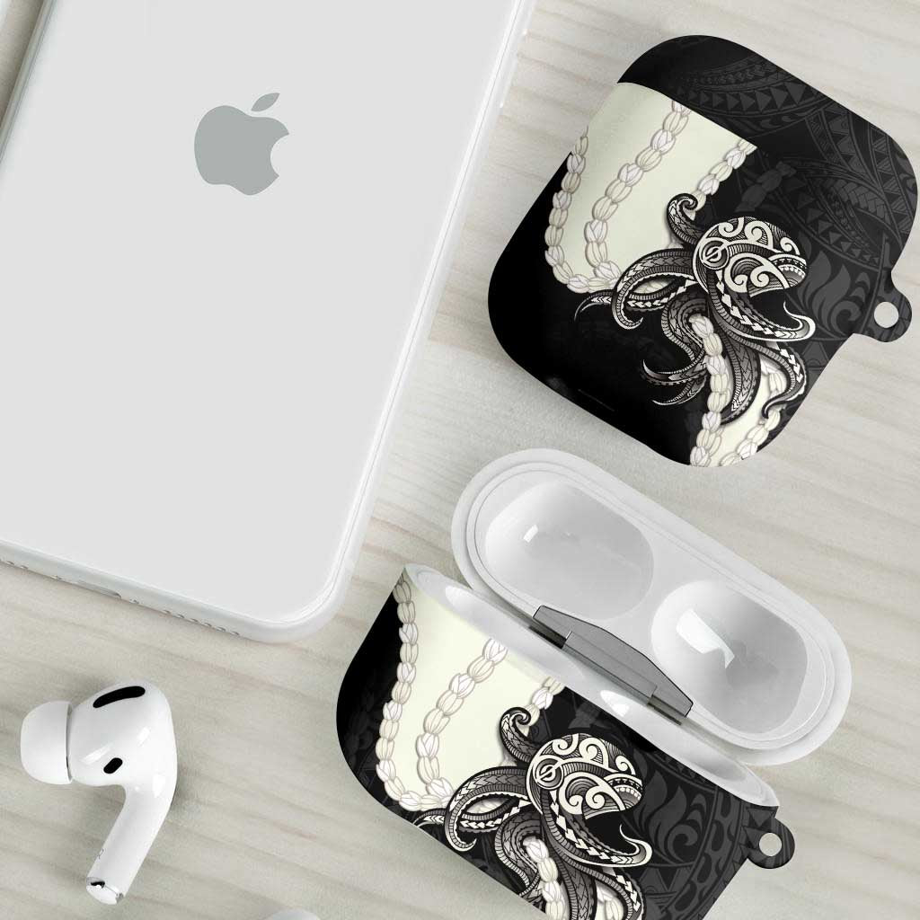 Black Polynesia Tribal Octopus Tattoo AirPods Case Pikake Lei Polynesian Pattern LT14 - Polynesian Pride
