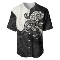 Black Polynesia Tribal Octopus Tattoo Baseball Jersey Pikake Lei Polynesian Pattern LT14 Black - Polynesian Pride
