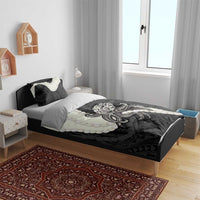 Black Polynesia Tribal Octopus Tattoo Bedding Set Pikake Lei Polynesian Pattern LT14 - Polynesian Pride