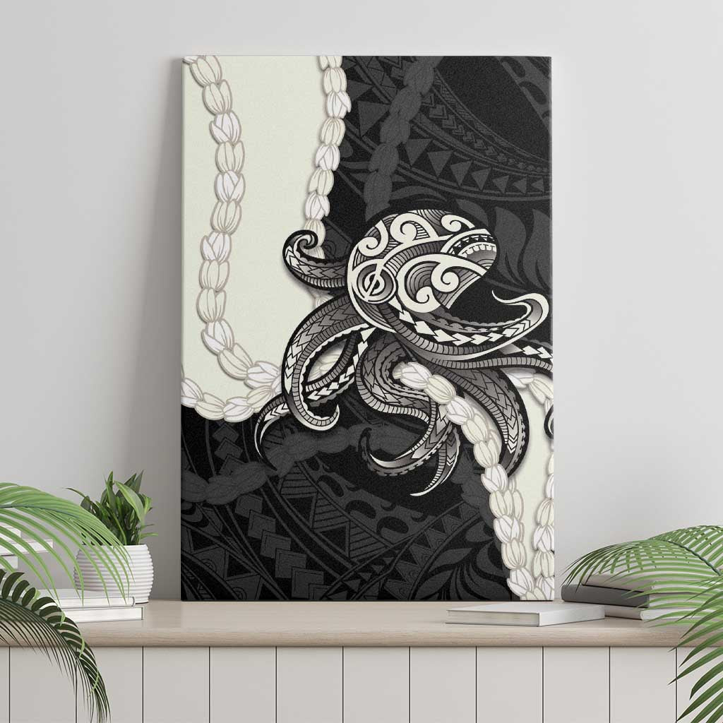 Black Polynesia Tribal Octopus Tattoo Canvas Wall Art Pikake Lei Polynesian Pattern LT14 - Polynesian Pride