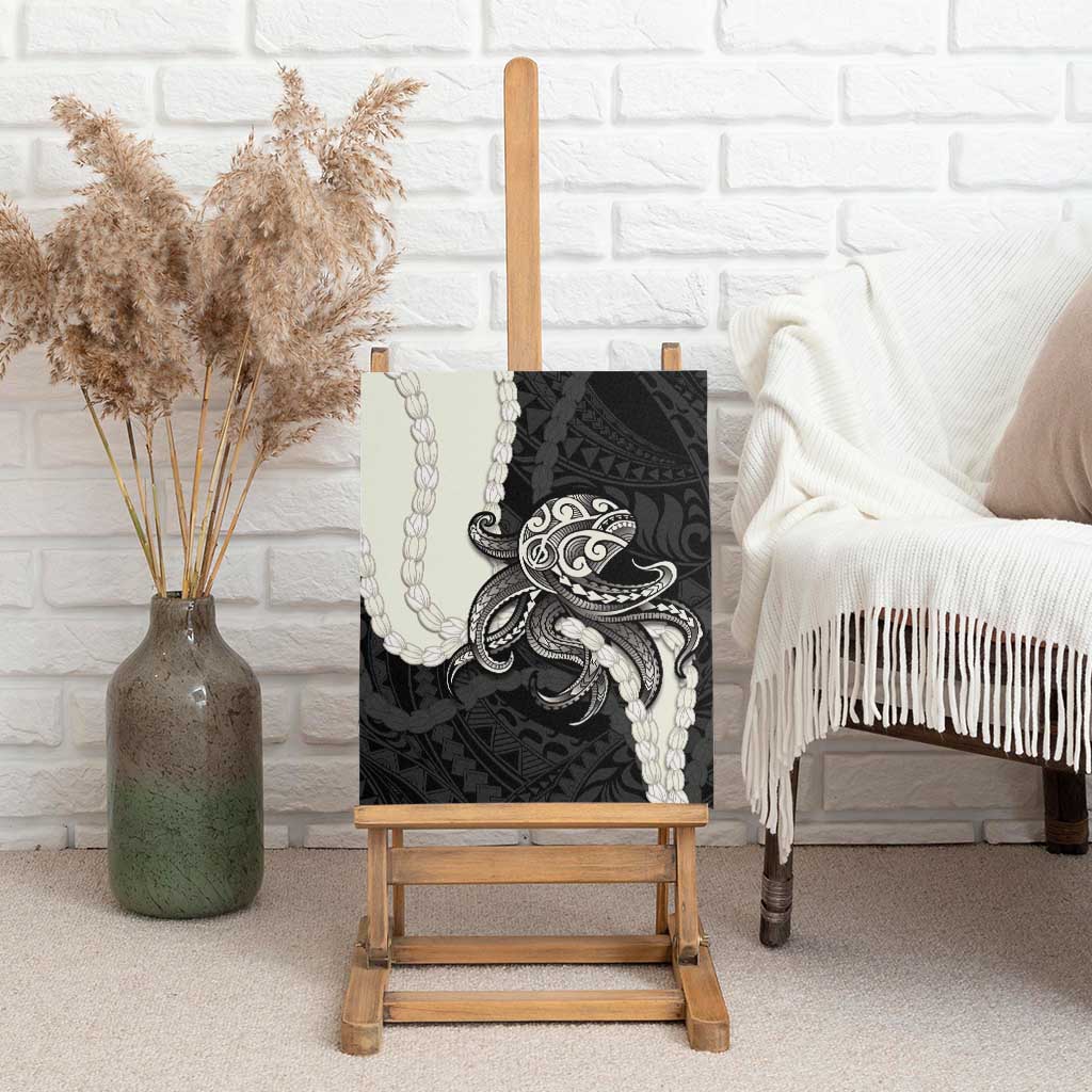 Black Polynesia Tribal Octopus Tattoo Canvas Wall Art Pikake Lei Polynesian Pattern LT14 - Polynesian Pride
