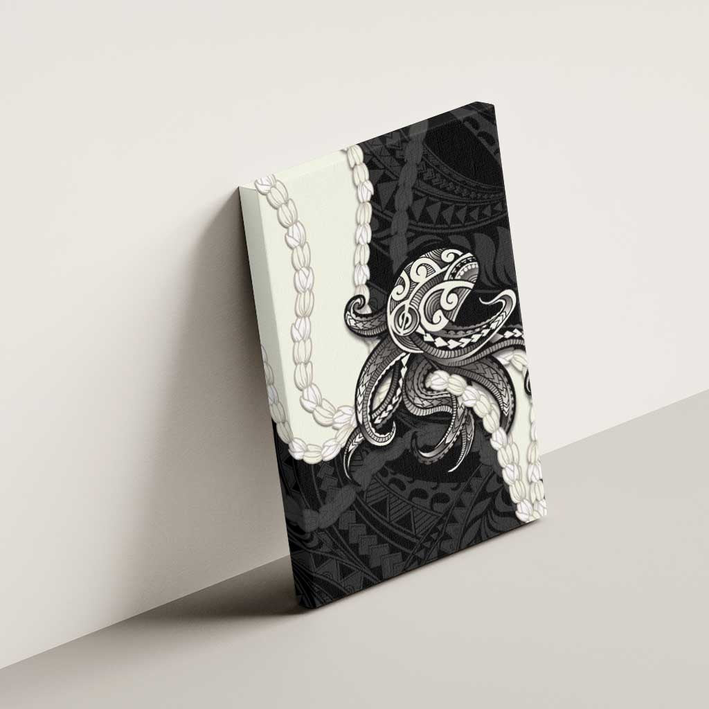 Black Polynesia Tribal Octopus Tattoo Canvas Wall Art Pikake Lei Polynesian Pattern LT14 - Polynesian Pride