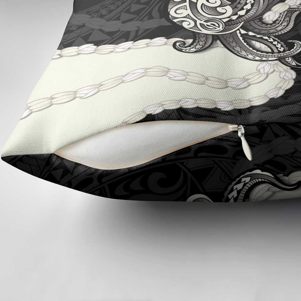 Black Polynesia Tribal Octopus Tattoo Pillow Cover Pikake Lei Polynesian Pattern LT14 - Polynesian Pride