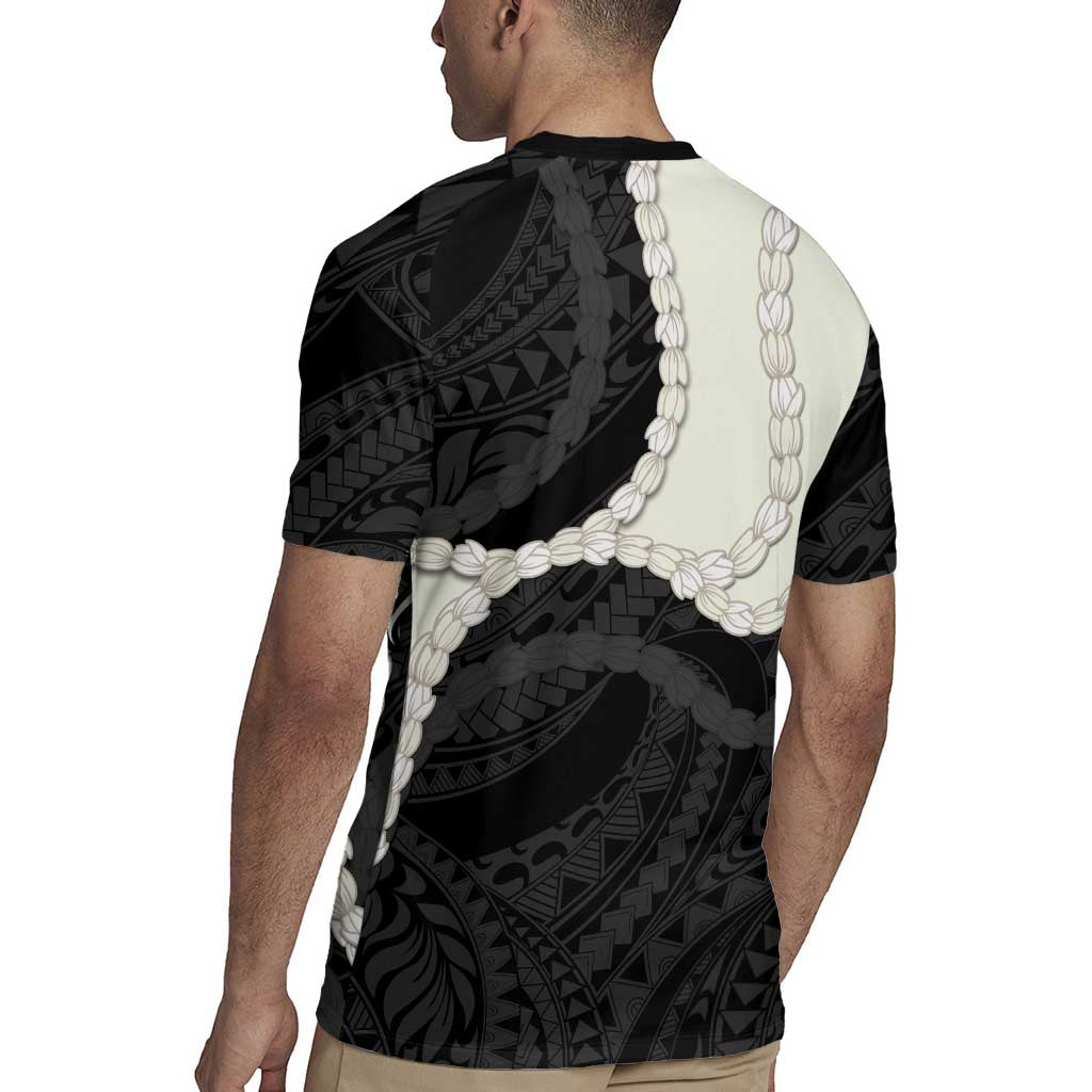 Black Polynesia Tribal Octopus Tattoo Rugby Jersey Pikake Lei Polynesian Pattern LT14 - Polynesian Pride