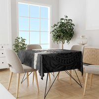 Black Polynesia Tribal Octopus Tattoo Tablecloth Pikake Lei Polynesian Pattern LT14 - Polynesian Pride