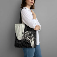 Black Polynesia Tribal Octopus Tattoo Tote Bag Pikake Lei Polynesian Pattern LT14 - Polynesian Pride
