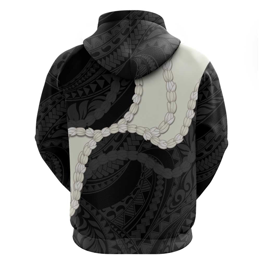 Black Polynesia Tribal Octopus Tattoo Zip Hoodie Pikake Lei Polynesian Pattern LT14 - Polynesian Pride