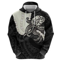 Black Polynesia Tribal Octopus Tattoo Zip Hoodie Pikake Lei Polynesian Pattern LT14 - Polynesian Pride