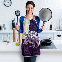 Purple Galaxy Polynesia Tribal Octopus Tattoo Apron Pikake Lei Polynesian Pattern LT14 - Polynesian Pride