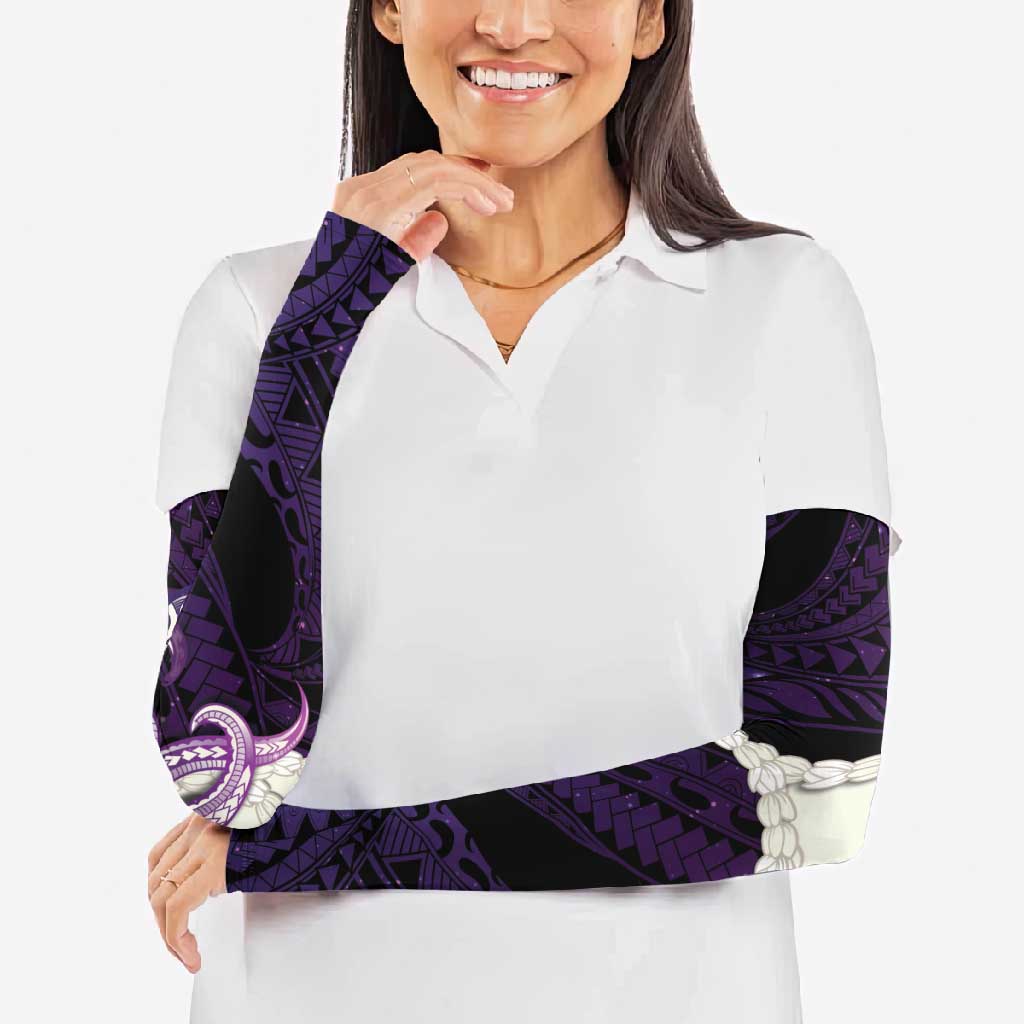 Purple Galaxy Polynesia Tribal Octopus Tattoo Arm Sleeves Pikake Lei Polynesian Pattern LT14 - Polynesian Pride