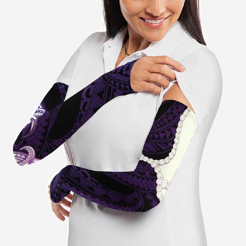 Purple Galaxy Polynesia Tribal Octopus Tattoo Arm Sleeves Pikake Lei Polynesian Pattern LT14 - Polynesian Pride