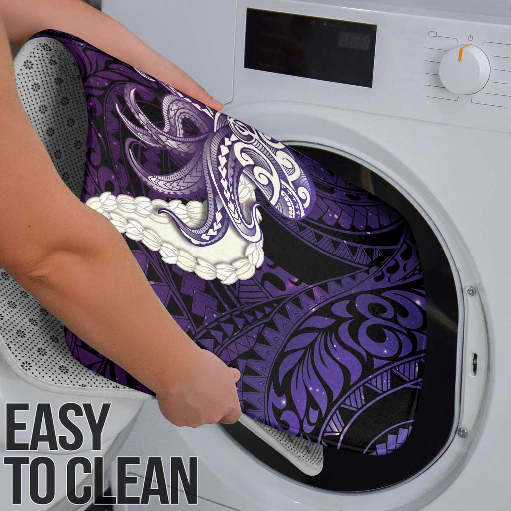 Purple Galaxy Polynesia Tribal Octopus Tattoo Bathroom Set Pikake Lei Polynesian Pattern LT14 - Polynesian Pride