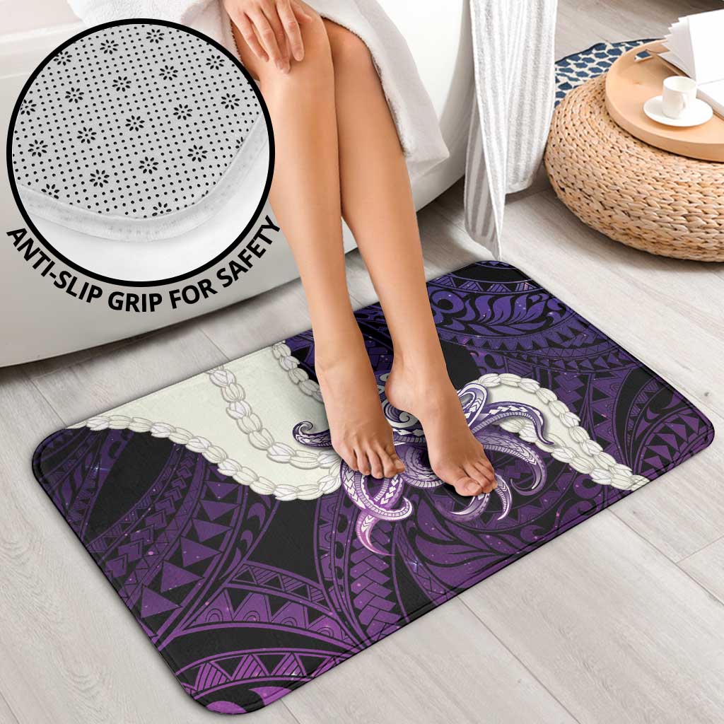 Purple Galaxy Polynesia Tribal Octopus Tattoo Bathroom Set Pikake Lei Polynesian Pattern LT14 - Polynesian Pride