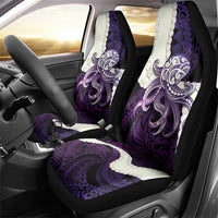 Purple Galaxy Polynesia Tribal Octopus Tattoo Car Seat Cover Pikake Lei Polynesian Pattern LT14 - Polynesian Pride