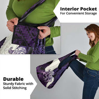 Purple Galaxy Polynesia Tribal Octopus Tattoo Grocery Bag Pikake Lei Polynesian Pattern LT14 - Polynesian Pride