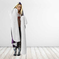 Purple Galaxy Polynesia Tribal Octopus Tattoo Hooded Blanket Pikake Lei Polynesian Pattern LT14 - Polynesian Pride