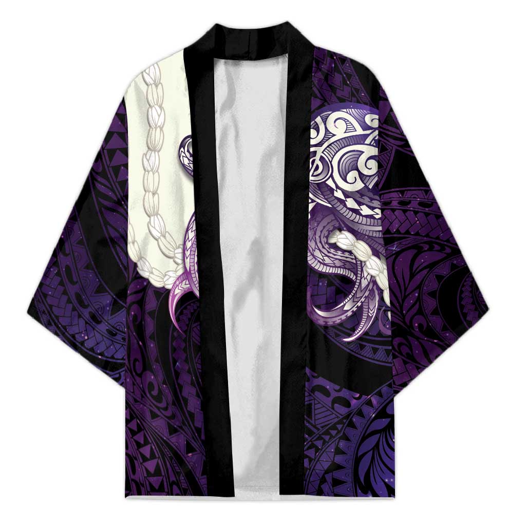 Purple Galaxy Polynesia Tribal Octopus Tattoo Kimono Pikake Lei Polynesian Pattern LT14 Unisex Purple - Polynesian Pride