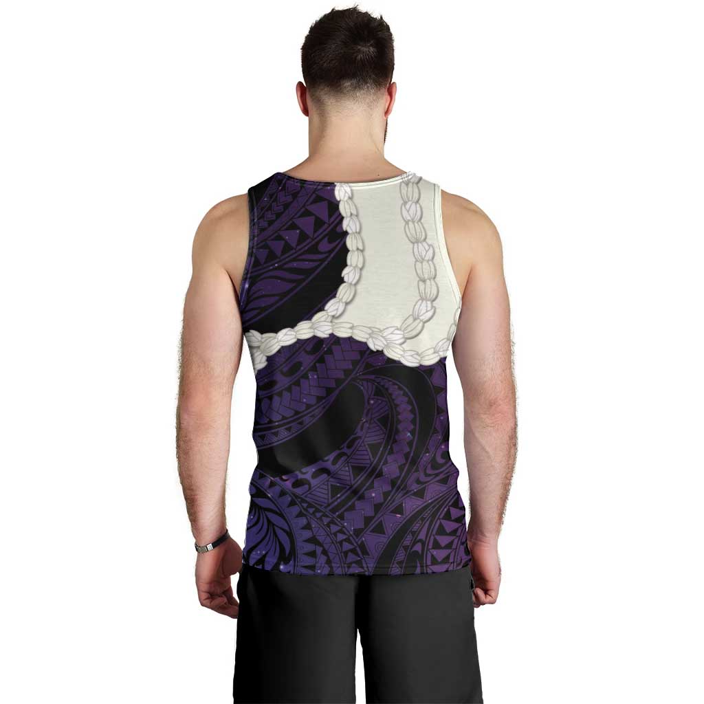 Purple Galaxy Polynesia Tribal Octopus Tattoo Men Tank Top Pikake Lei Polynesian Pattern LT14 - Polynesian Pride
