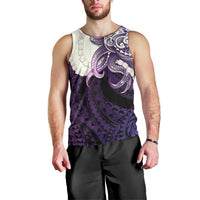 Purple Galaxy Polynesia Tribal Octopus Tattoo Men Tank Top Pikake Lei Polynesian Pattern LT14 - Polynesian Pride