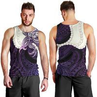 Purple Galaxy Polynesia Tribal Octopus Tattoo Men Tank Top Pikake Lei Polynesian Pattern LT14 - Polynesian Pride