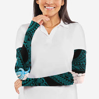 Teal Galaxy Polynesia Tribal Octopus Tattoo Arm Sleeves Pikake Lei Polynesian Pattern LT14 - Polynesian Pride