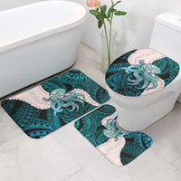 Teal Galaxy Polynesia Tribal Octopus Tattoo Bathroom Set Pikake Lei Polynesian Pattern LT14 - Polynesian Pride