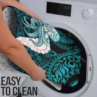 Teal Galaxy Polynesia Tribal Octopus Tattoo Bathroom Set Pikake Lei Polynesian Pattern LT14 - Polynesian Pride