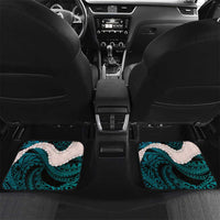 Teal Galaxy Polynesia Tribal Octopus Tattoo Car Mats Pikake Lei Polynesian Pattern LT14 Set 2pcs - Back Teal - Polynesian Pride