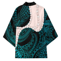 Teal Galaxy Polynesia Tribal Octopus Tattoo Kimono Pikake Lei Polynesian Pattern LT14 - Polynesian Pride