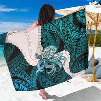 Teal Galaxy Polynesia Tribal Octopus Tattoo Sarong Pikake Lei Polynesian Pattern LT14 One Size 44 x 66 inches Teal - Polynesian Pride