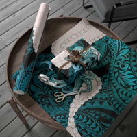 Teal Galaxy Polynesia Tribal Octopus Tattoo Wrapping Paper Pikake Lei Polynesian Pattern LT14 - Polynesian Pride