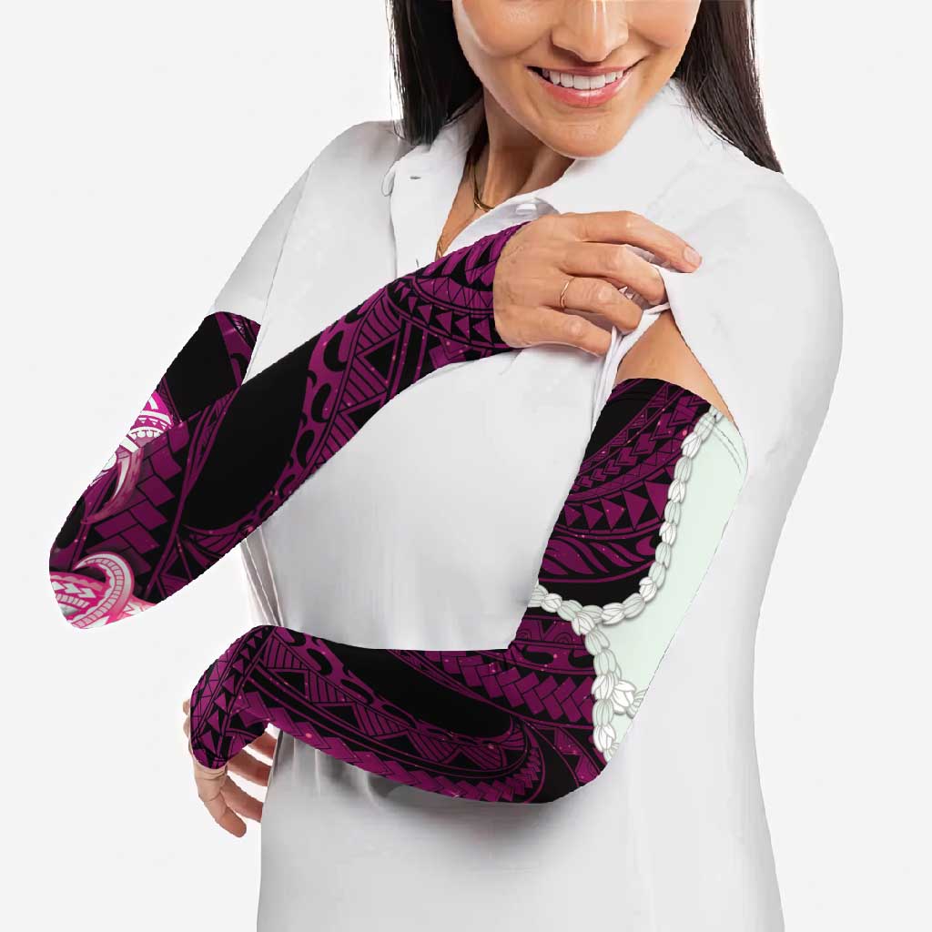 Pink Galaxy Polynesia Tribal Octopus Tattoo Arm Sleeves Pikake Lei Polynesian Pattern LT14 - Polynesian Pride