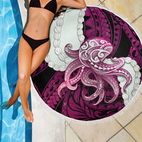 Pink Galaxy Polynesia Tribal Octopus Tattoo Beach Blanket Pikake Lei Polynesian Pattern LT14 - Polynesian Pride