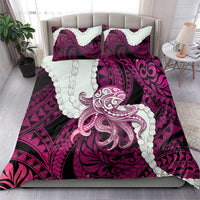 Pink Galaxy Polynesia Tribal Octopus Tattoo Bedding Set Pikake Lei Polynesian Pattern LT14 - Polynesian Pride