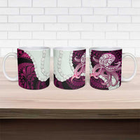 Pink Galaxy Polynesia Tribal Octopus Tattoo Ceramic Mug Pikake Lei Polynesian Pattern LT14 - Polynesian Pride