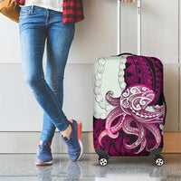 Pink Galaxy Polynesia Tribal Octopus Tattoo Luggage Cover Pikake Lei Polynesian Pattern LT14 - Polynesian Pride