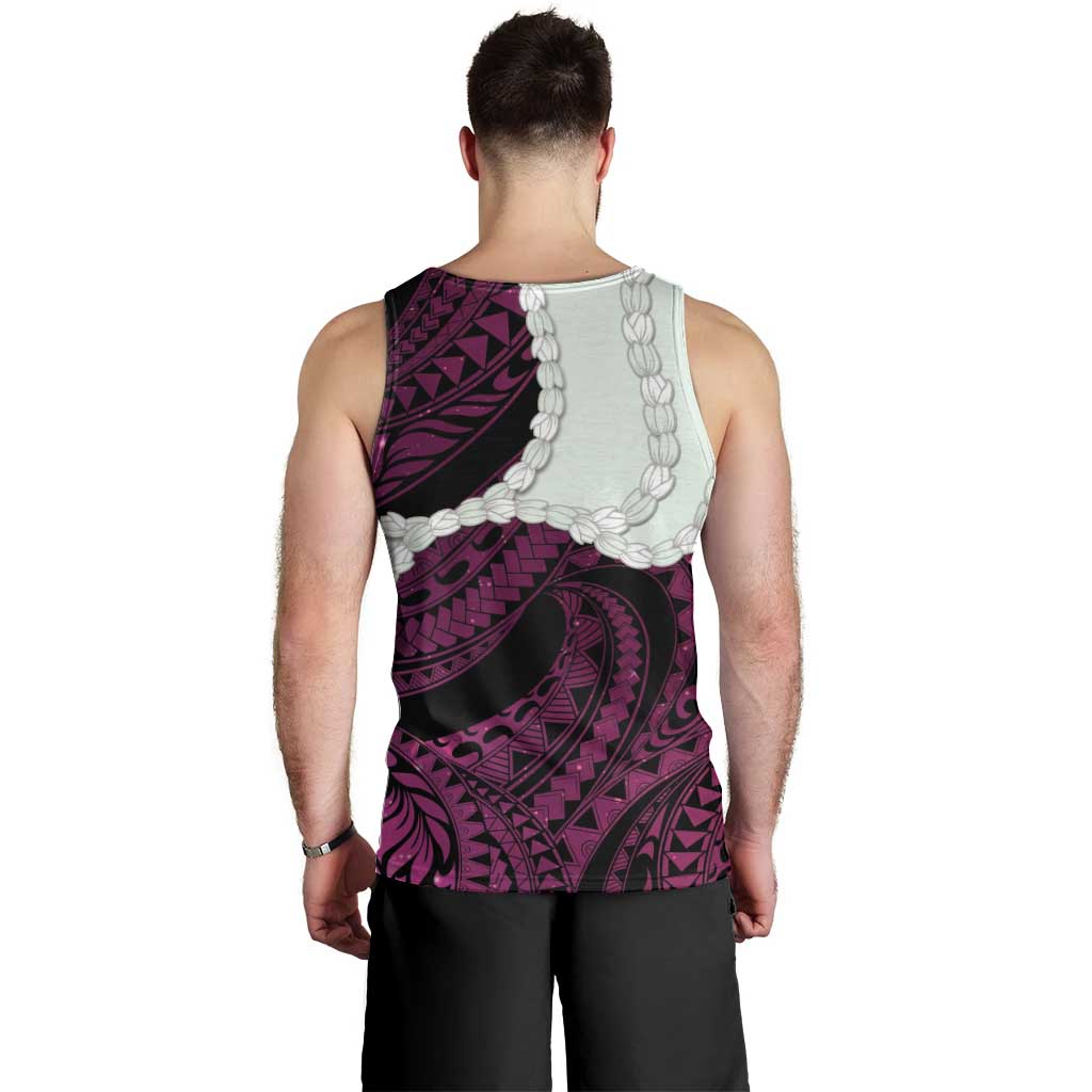 Pink Galaxy Polynesia Tribal Octopus Tattoo Men Tank Top Pikake Lei Polynesian Pattern LT14 - Polynesian Pride