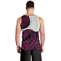 Pink Galaxy Polynesia Tribal Octopus Tattoo Men Tank Top Pikake Lei Polynesian Pattern LT14 - Polynesian Pride