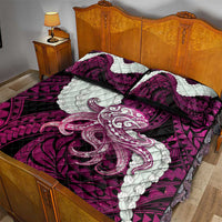 Pink Galaxy Polynesia Tribal Octopus Tattoo Quilt Bed Set Pikake Lei Polynesian Pattern LT14 - Polynesian Pride