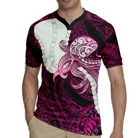 Pink Galaxy Polynesia Tribal Octopus Tattoo Rugby Jersey Pikake Lei Polynesian Pattern LT14 - Polynesian Pride