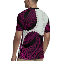 Pink Galaxy Polynesia Tribal Octopus Tattoo Rugby Jersey Pikake Lei Polynesian Pattern LT14 - Polynesian Pride
