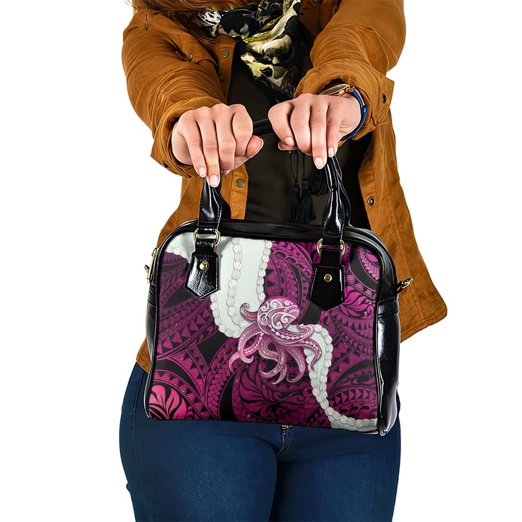 Pink Galaxy Polynesia Tribal Octopus Tattoo Shoulder Handbag Pikake Lei Polynesian Pattern LT14 One Size Pink - Polynesian Pride