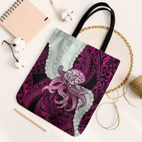 Pink Galaxy Polynesia Tribal Octopus Tattoo Tote Bag Pikake Lei Polynesian Pattern LT14 Black Strap One Size Pink - Polynesian Pride