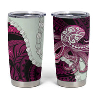 Pink Galaxy Polynesia Tribal Octopus Tattoo Tumbler Cup Pikake Lei Polynesian Pattern LT14 Pink - Polynesian Pride