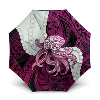 Pink Galaxy Polynesia Tribal Octopus Tattoo Umbrella Pikake Lei Polynesian Pattern LT14 One Size Folded 11.42 inch Opened Diameter 37.4 inch Pink - Polynesian Pride