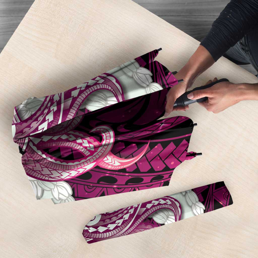 Pink Galaxy Polynesia Tribal Octopus Tattoo Umbrella Pikake Lei Polynesian Pattern LT14 - Polynesian Pride