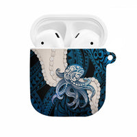 Blue Galaxy Polynesia Tribal Octopus Tattoo AirPods Case Pikake Lei Polynesian Pattern LT14 Blue - Polynesian Pride